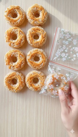 NEW สินค้าโดนัทหมี่กรอบมะม่วงน้ำปลาหวาน